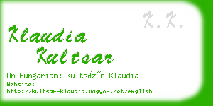 klaudia kultsar business card